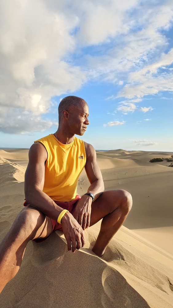 Chris Hudson looking out at the sunset